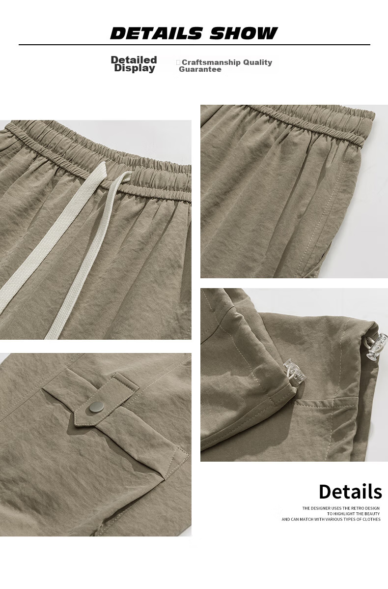 Dingfengbaoluo Casual Pants for Men, Summer Heavyweight Trendy Brand, Loose-Fitting Joggers, Fashionable Versatile Athletic Sweatpants, K602 Black 2XL 2