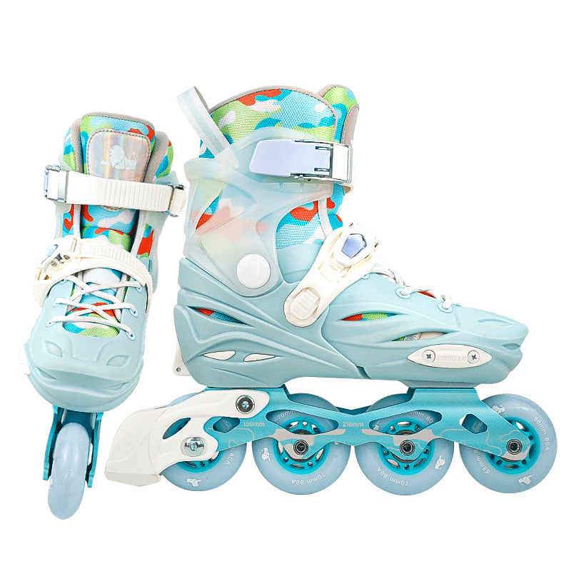 COUGAR Roller Skates for Children, Adjustable Boys And Girls Set, Inline Skates with Flat Wheels, Casual Dual-Use [Suitable for Primary And Secondary School Physical Education Classes]