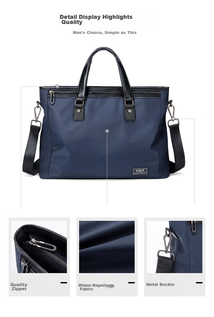 GOLF Business Briefcase for Men, Large Capacity Handbag, 15-Inch Laptop Bag, Casual Shoulder Crossbody Bag 8