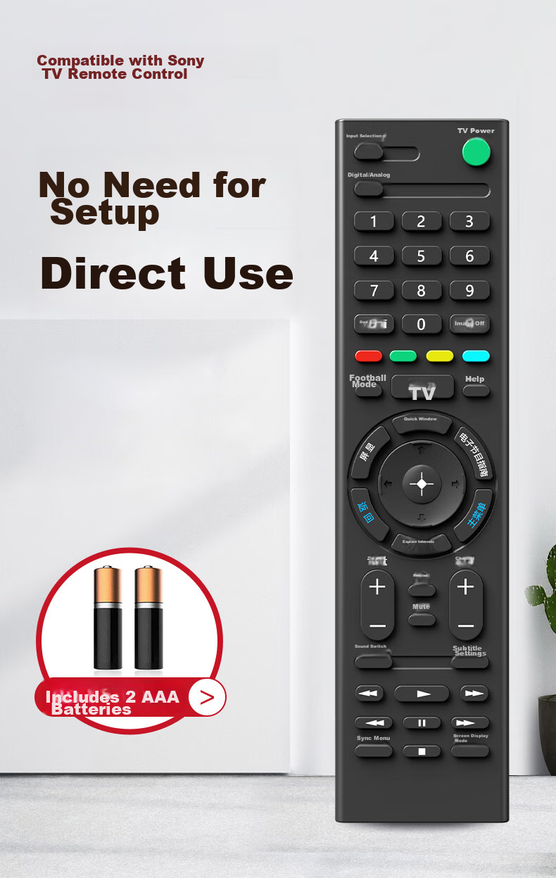Accoona Universal Remote Control for SONY TV RMT-TX100C TX200C SD023 SD019 SD024 SD020 LCD TV 2
