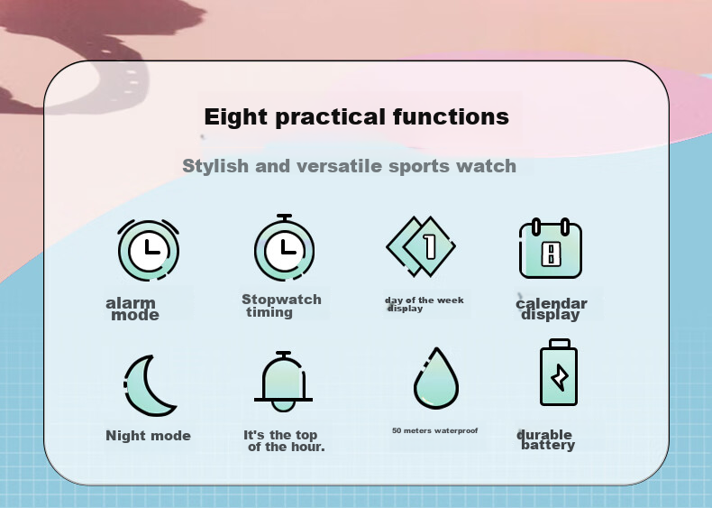 Disney Sports Waterproof Watch for Middle And High School Exams Only, Time-Telling Electronic Watch for Primary, Junior High And Senior High School Students And Childre 3
