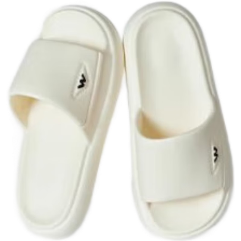 Sanli Slippers for Women, Summer Indoor Home Bathroom Shower Non-Slip EVA Couple Sandals for Men, White, Size 36/37