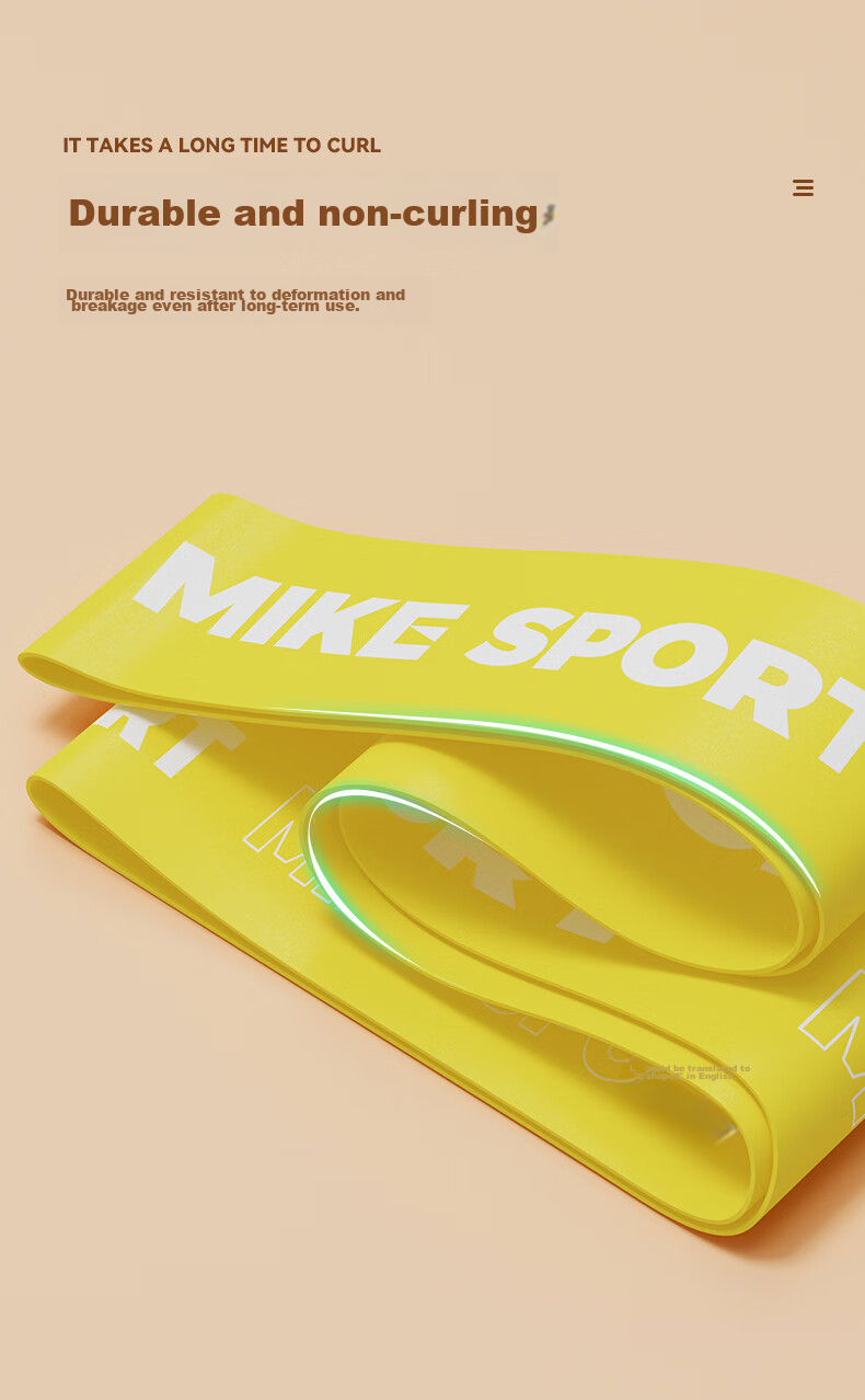 Mike Elastic Band Yoga Resistance Loop for Men And Women, Fitness Glute Exercise Latex Circular Resistance Band 7