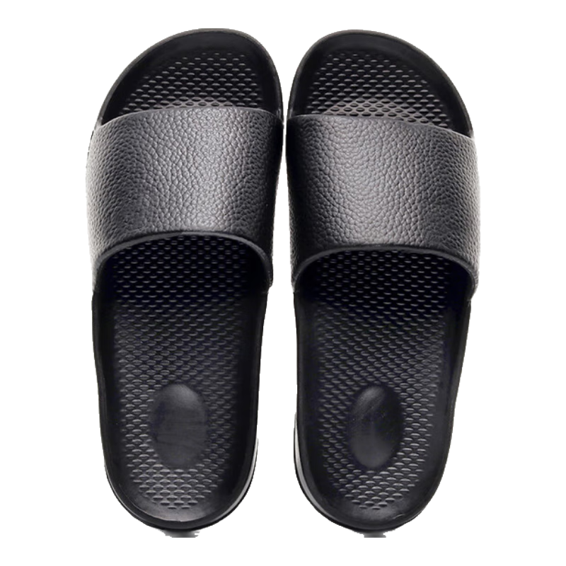 GUOLUOFEI Home Slippers for Men And Women, Summer Squishy Feeling Couple Bathroom Shower Outdoor Thick-Soled Sandals, Black, Size 40-41