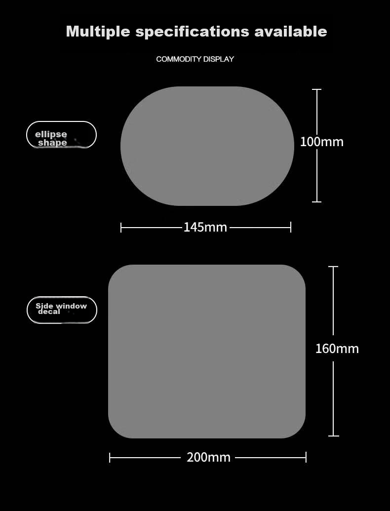 Zhunhang Car Rearview Mirror Rain Film, Reversing Mirror Waterproof Sticker, Side Window Anti-Fog And Anti-Glare High-Definition Water Repellent Film, Universal Fit 18