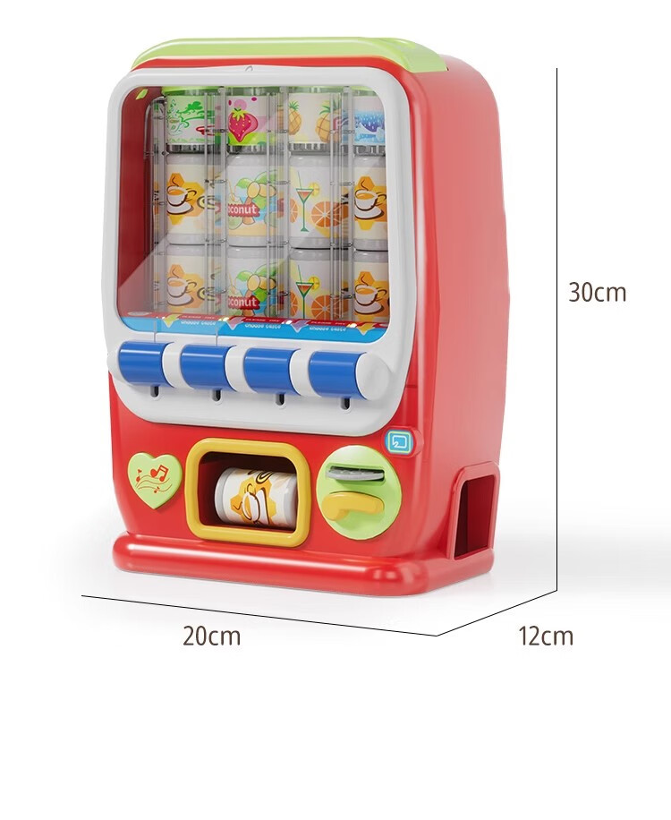 Mabaozibao Beverage Vending Machine Toy, Automatic Coin-Operated, Educational for Children And Girls Aged 3-6, Pretend Play, Birthday Gift for Boys 11