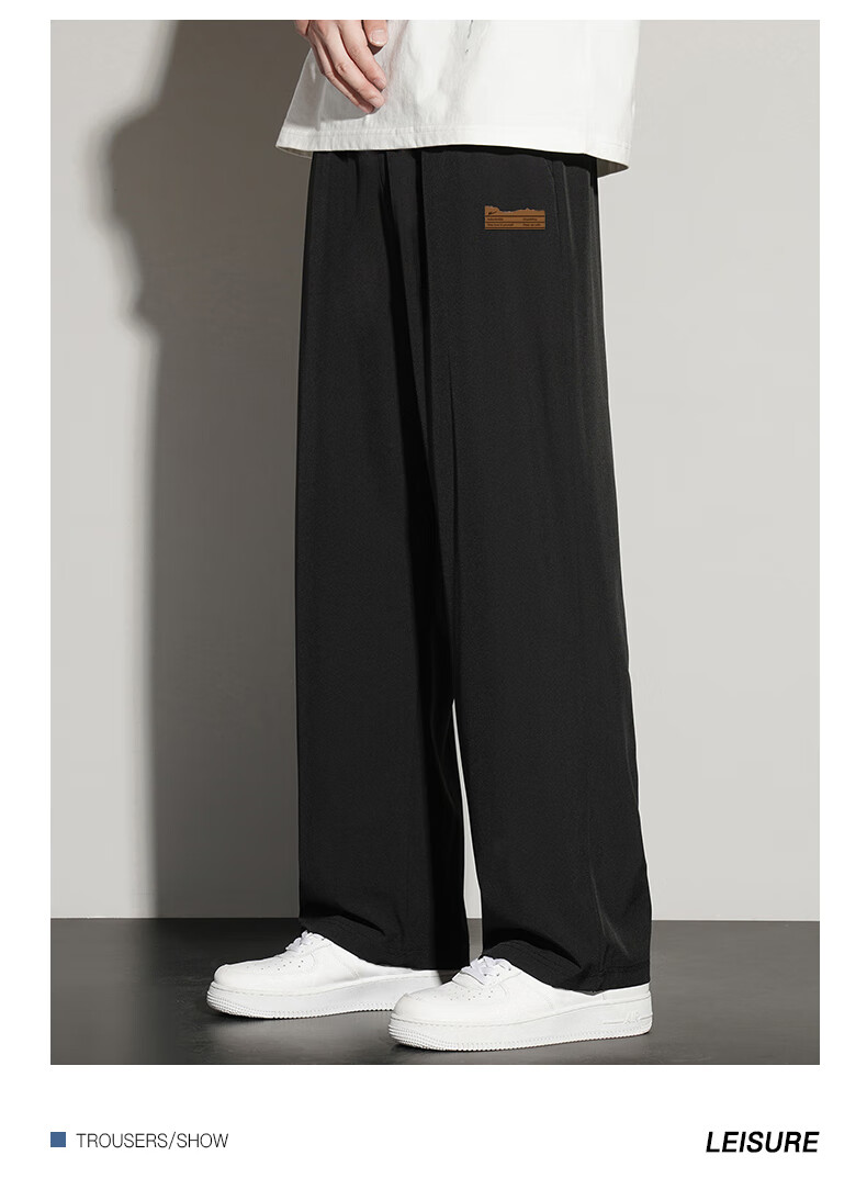 Warrior Casual Pants for Men, Spring And Autumn Loose Wide-Leg Trousers, Versatile Straight-Leg Sweatpants, Men's Athletic Pants 17