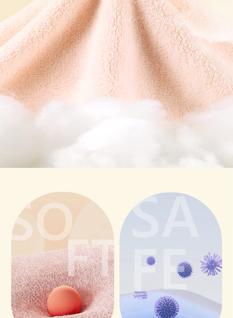 Grace 5A Grade Antibacterial Hair Drying Cap, Soft And Absorbent, Cute Animal Design, Quick-Drying Towel, Hair Drying Cap, 25*65cm, Single Piece 6