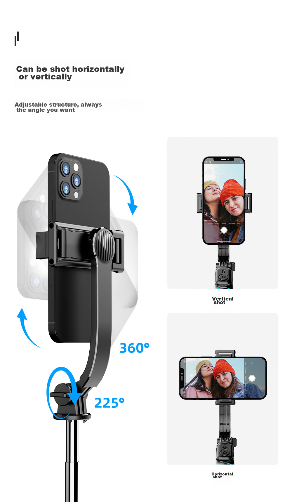 Fotopro TL-702 Portable Compact Magnetic Tripod for Phone, Bluetooth Speaker, And Live Streaming with Retractable Desig 10