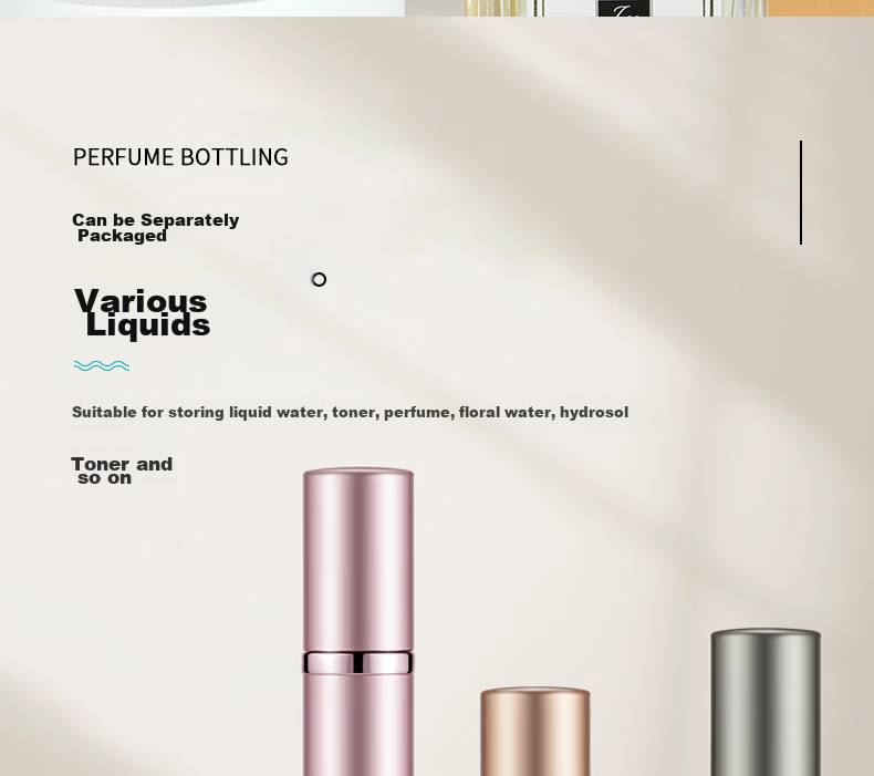 Siwangongli Perfume Refillable Bottle, Bottom Filled with High-End Travel Portable Mini Perfume Spray Bottle, Empty Bottle SW7369 Cherry Blossom Pink 2