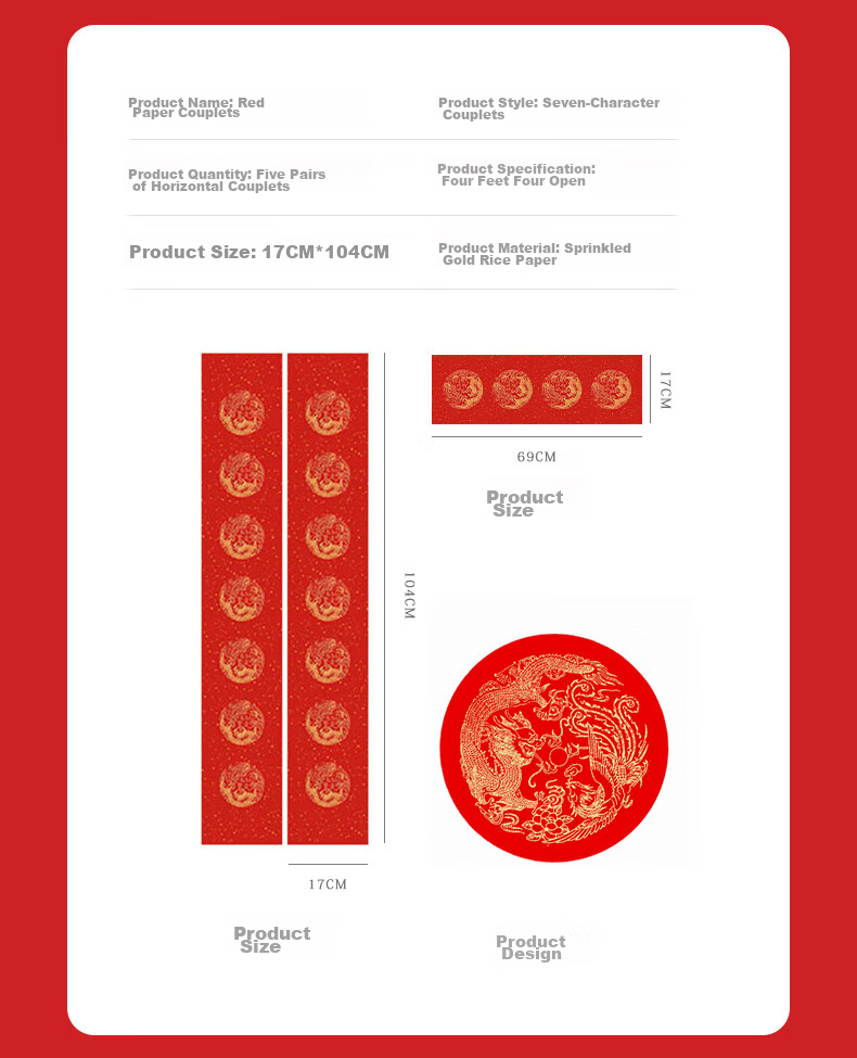 Modouyu Magnetic Couplets, Housewarming Celebration Couplets, Complete Set of Moving Decorations, Housewarming Gift, New Home Entrance Door Stickers 9