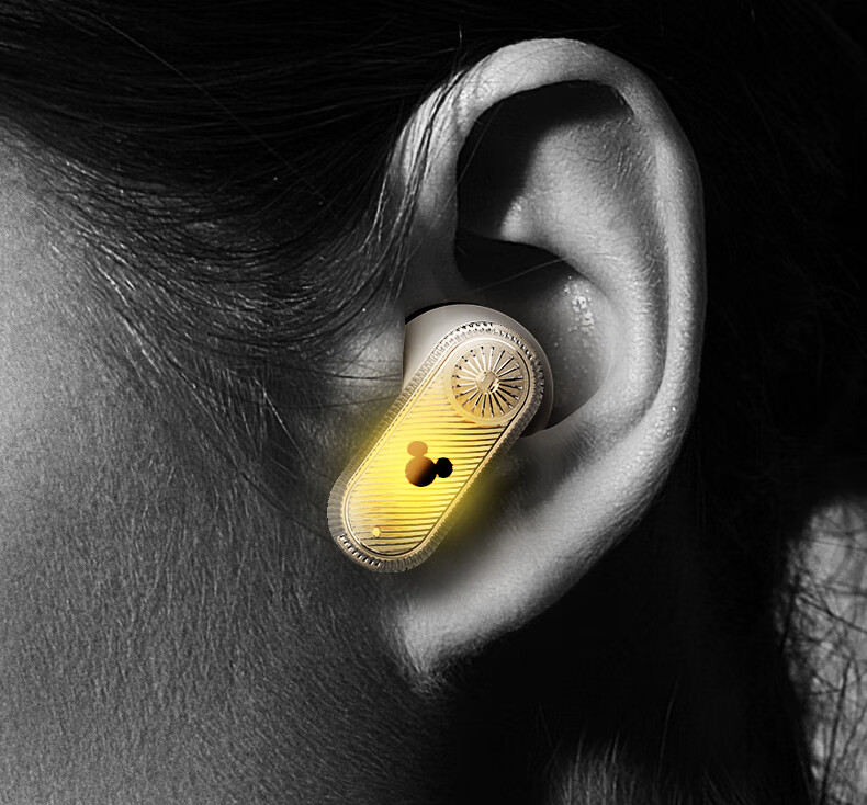 Disney AI Real-Time Translation Sleep Earphones Semi-In-Ear Side-Sleep Friendly ANC Noise-Cancelling Sound-Isolating Sleep Aid Gift for Women Compatible with Apple DW-Q28 Mickey 8