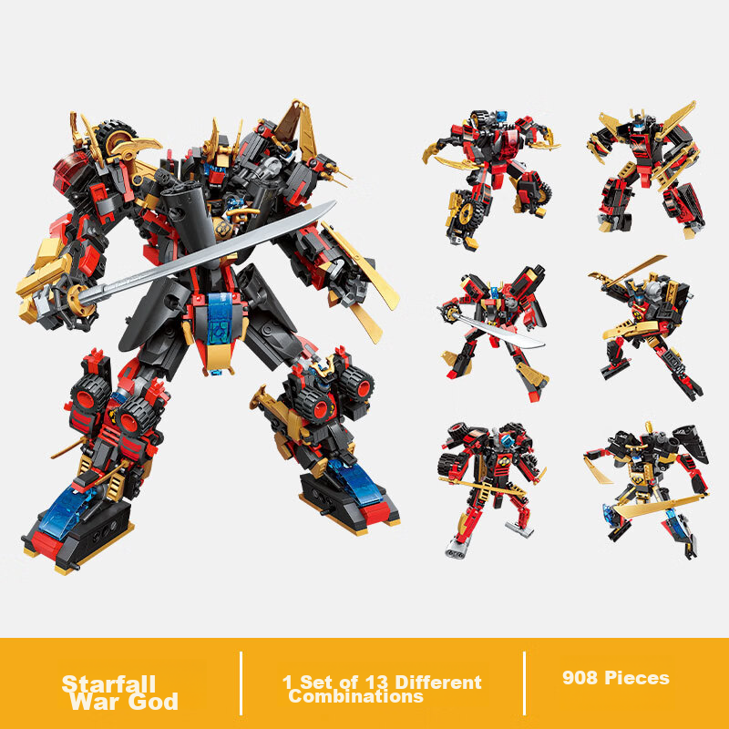ENLIGHTEN Building Blocks, Children's Assembly Toy, Transforming Robot Mecha, Birthday Gift for Boys Aged 6-12, Xingmeng Wushe
