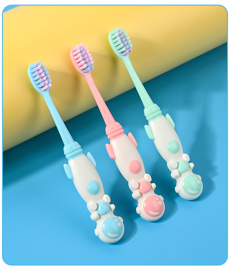 BRUSHING BEAR Children's Toothbrush Soft Bristles for Ages 3-6 to 7-8 Boys And Girls Elementary School Students Teething Period 8-Pack 14