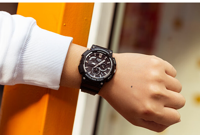 Casio Watch for Men, Black Knight Black Gold Sports Youth Student Waterproof Digital Watch for Men And Women, MCW-200H 26