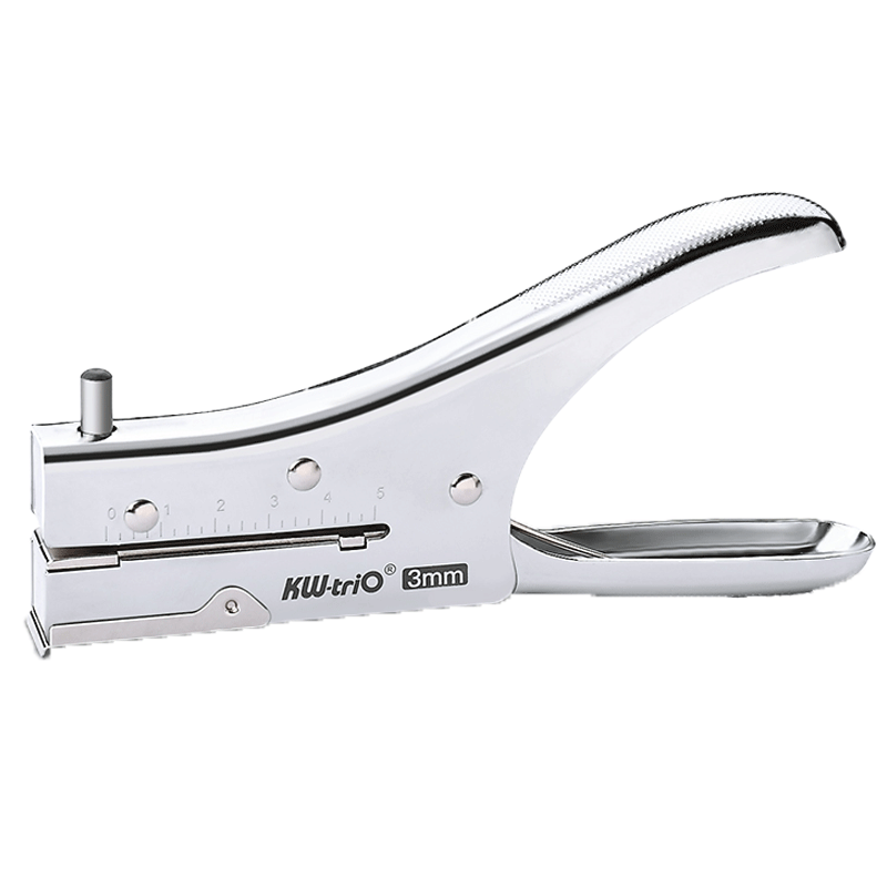 KW-Trio 3mm Handheld Punch, Small Hole Puncher, Paper Feeding Depth 50mm Hole Puncher