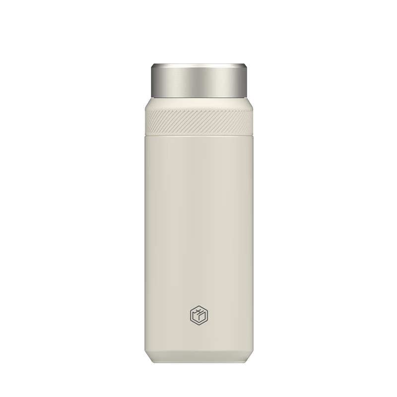 JD Original Kada Insulated Mug with Tea Infuser, Tritan Cup with Three-Stage Design, 316L Stainless Steel, Unisex, White, 400ml