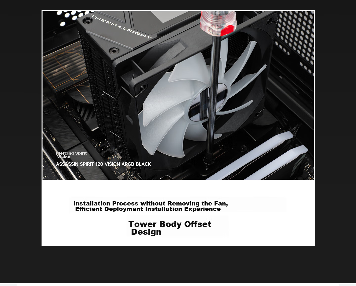 Thermalright Assassin Spirit 120 VISION ARGB BLACK CPU Air Cooler AS120 VISION ARGB BLACK 17
