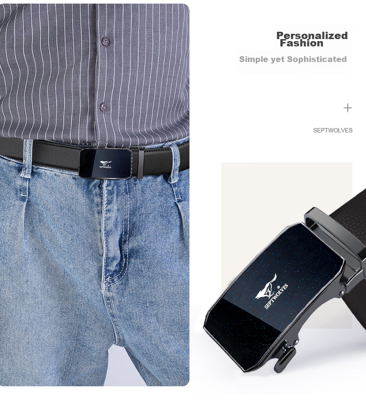 SEPTWOLVES Men's Leather Belt, Flyco Shaver Gift Box, Waistband, Anniversary Birthday Gift for Husband Boyfriend Father 9