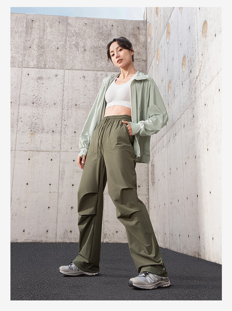 MOLY VIVI Paratrooper Sun Protection Pants for Women, Summer Lightweight Ice Silk Quick-Dry Cargo Straight-Leg Trousers, Outdoor Casual Hiking Pants, Magic Vivy 8