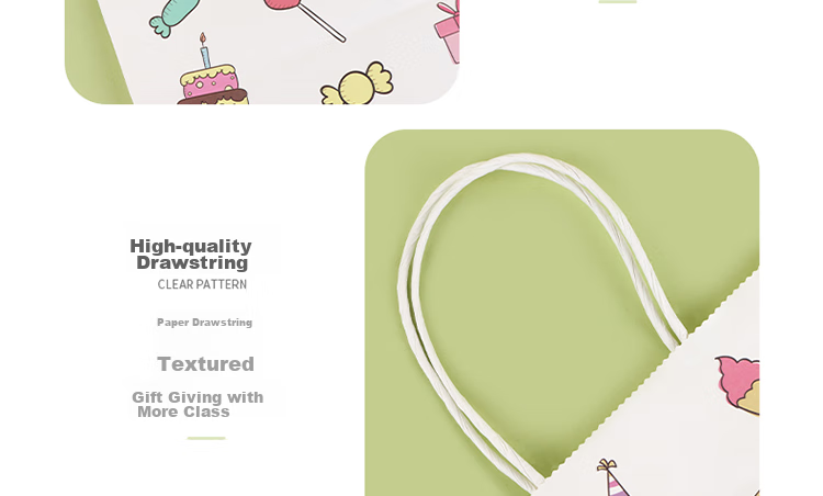 Jidukongjian Gift Bags for Mid-Autumn Festival Gifts, Birthday Presents, And Party Favors, Packaging Handbags, Kraft Paper Bags, 10 Pieces 16