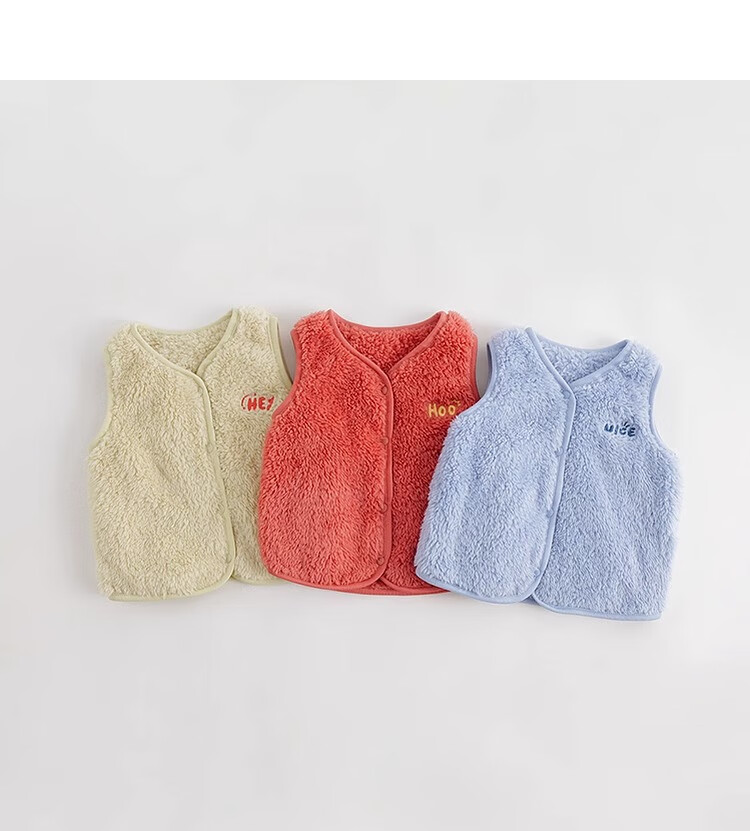MARC&JANIE Baby Spring And Autumn Clothing, Boys And Girls Embroidered Soft Double-Sided Comfortable Cotton Vest Waistcoat 241380 9