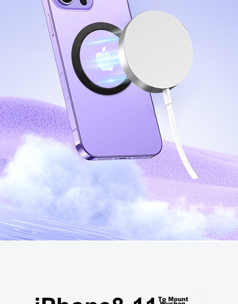 ESCASE [3-Pack] Wireless Charging Magnetic Ring MagSafe Phone Stand Circular Magnetic Disc Suction Cup for IPhone 14 And Samsung Phones, Universal White 4
