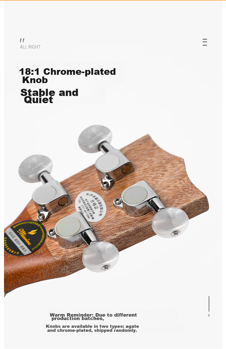 Minsine Spruce Single Board Ukulele, 23-Inch, Beginner's Entry-Level Practice Guitar for Children And Adults 6