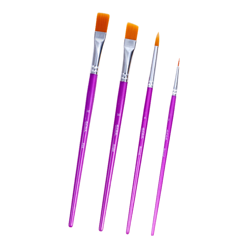 Mont Marte Brush Set of 4 Gouache Brushes, Student Art Exam Hand-Drawn Art Supplies, Gouache Acrylic Oil Painting Watercolor Paint Brushes BMHS0063 Sketching Markers Drawing