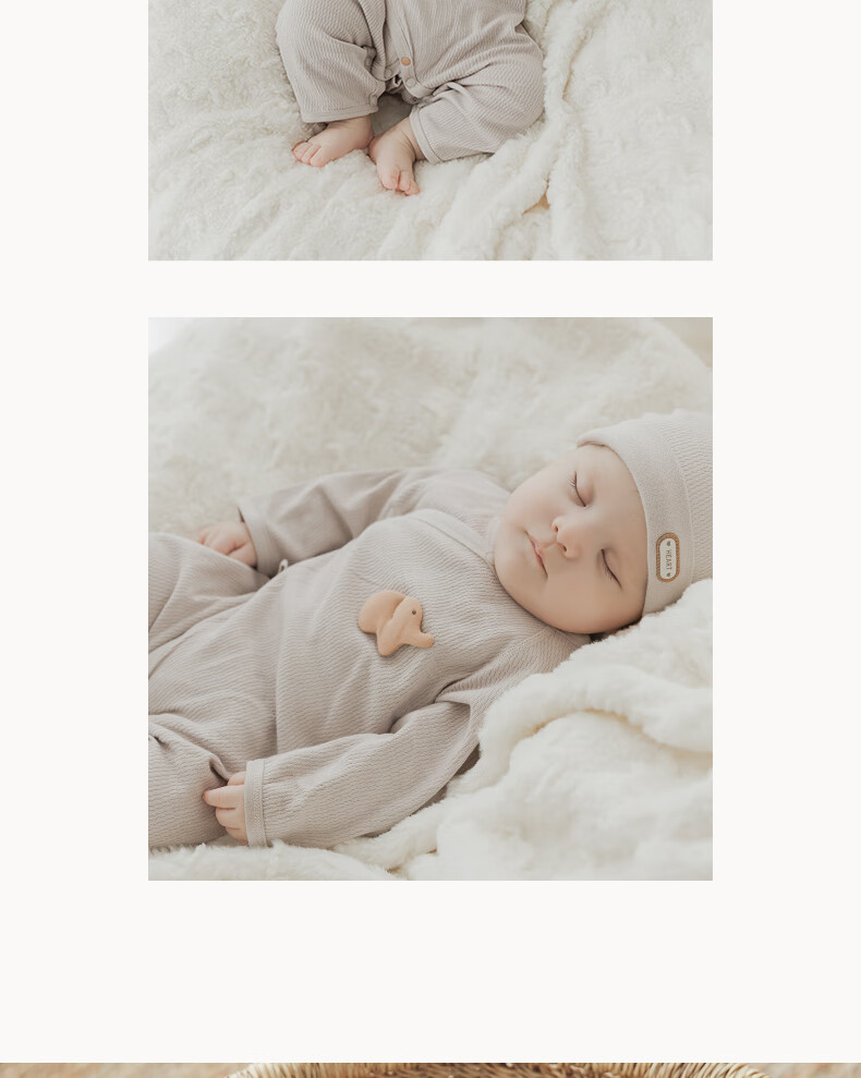 Guaiqixiong Newborn 0-3 Months Clothes, Spring And Autumn Baby Outfit, Long Sleeve Tie-Up Bodysuit, Full Moon And Hundred Days Celebration Baby Clothes 13