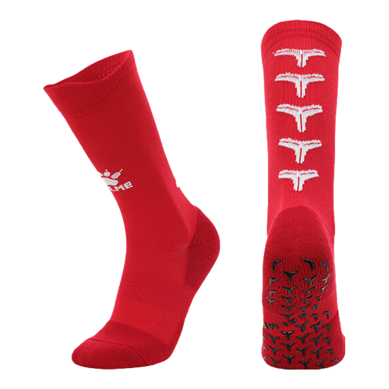 KELME Mid-Calf Socks with Non-Slip Silicone Soles, Thickened Towel Bottom Football Socks, Basketball Socks, Running Socks for Men And Wome