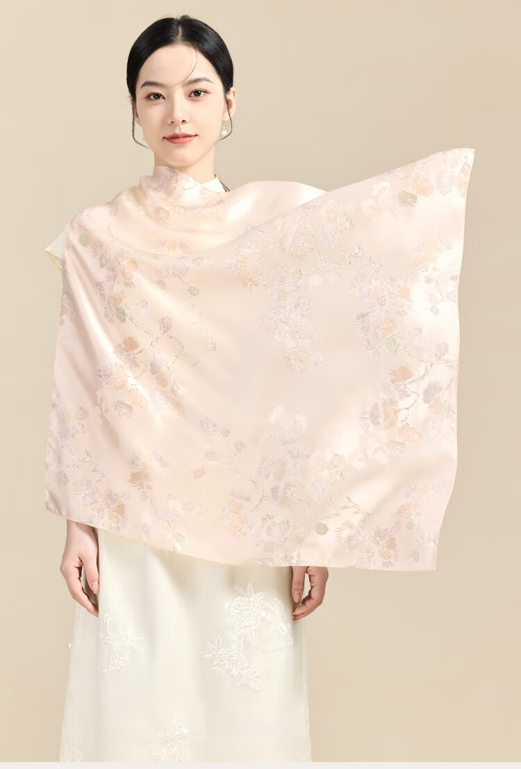 JIUMU 100% Mulberry Silk Scarf, Square Shawl for Women, Gift for Girls And Mothers, National Day Birthday Present, Gift Box Packaging 11
