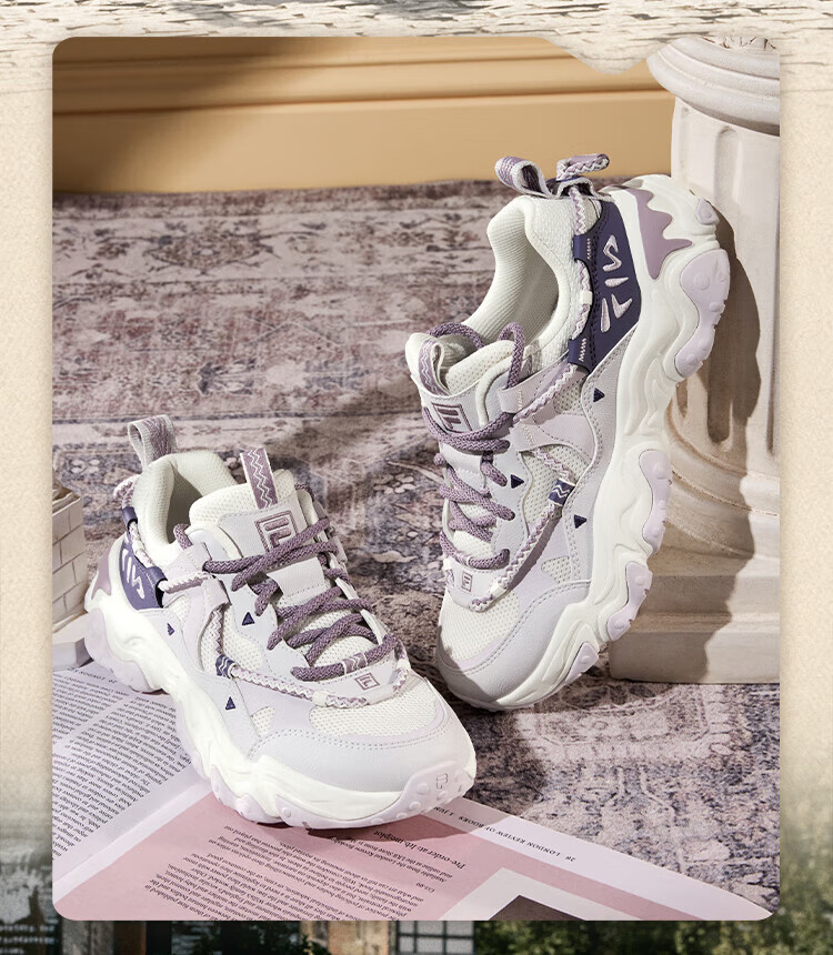 FILA Official Women's Dad Sneakers Sports Shoes Cat Claw Shoes 5th Generation Retro Casual Shoes 6
