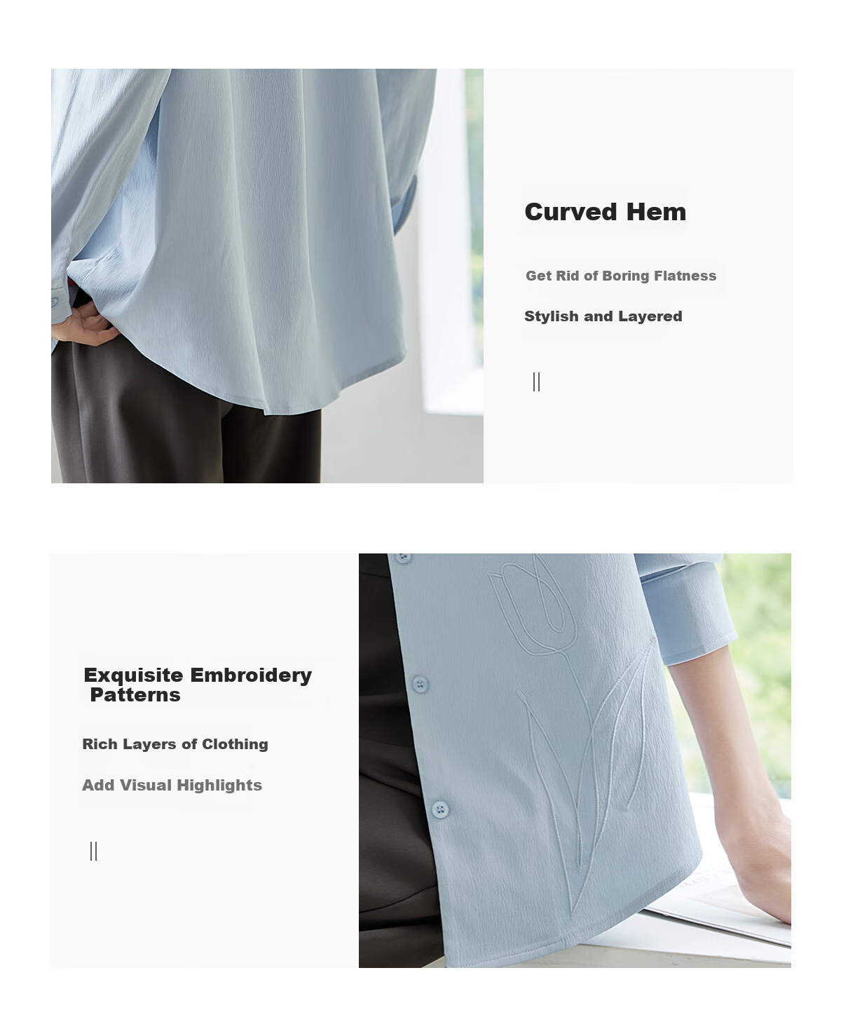 Chushen Spring And Autumn Long-Sleeve Shirt for Women, Wilderness Maillard Floral Embroidery Elegant Office Versatile Blouse S143C2024 6