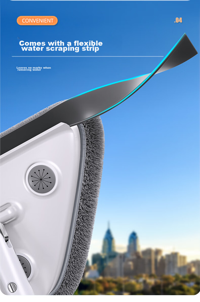 Jiabangshou Triangle Glass Cleaner, 2025 Model, for Home Use, Ceiling Cleaner, Cabinet And Wall Cleaner, Cleaning Tool, All-In *2 Pieces of Cloth 7