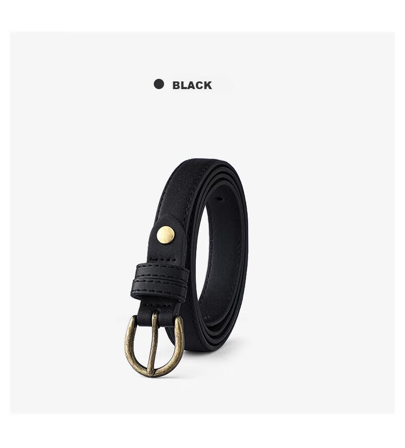 Viney Ladies' Belt, Fashionable Waistband, Decorative Thin Versatile Casual Student Pin Buckle Skirt Belt, Birthday Gift 9
