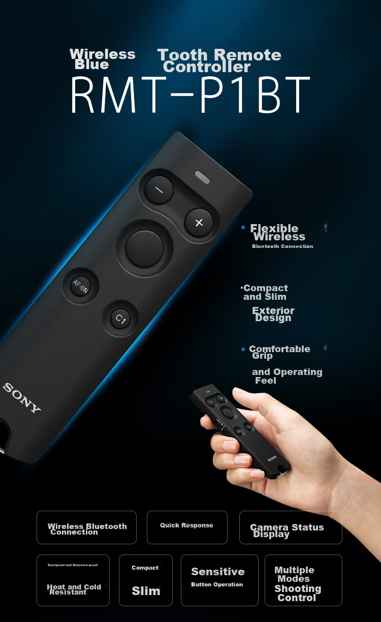 SONY RMT-P1BT Wireless Bluetooth Remote Control Shutter Release Remote Quick Response (Compatible with A7RM4/A7RM3/A7SM3/A6400/ZV1/RX100M7 And Others) 1