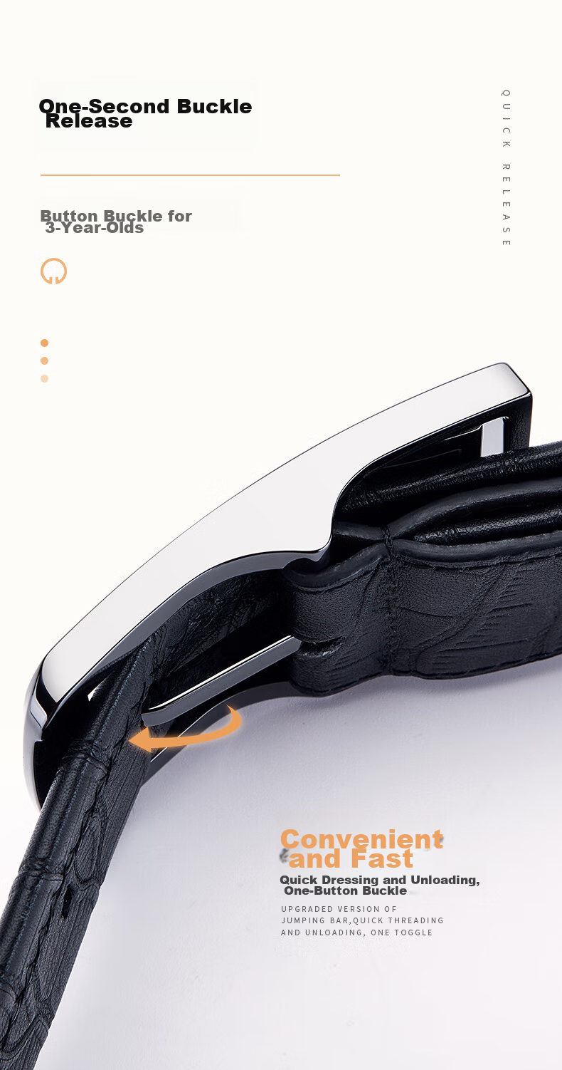 GUSKI Brand Men's Leather Belt with Ceramic Pin Buckle, Gift Box, Birthday Present for Boyfriend Or Husband 6