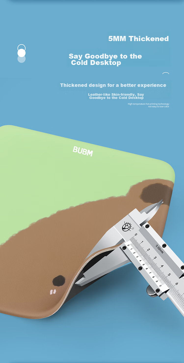 BUBM Keyboard Handrest Mouse Pad Wrist Rest Large Memory Foam Laptop Gaming Pad 87-Key Desktop Wrist Support Soft Palm Rest - Greedy Sleep Small Corgi 7