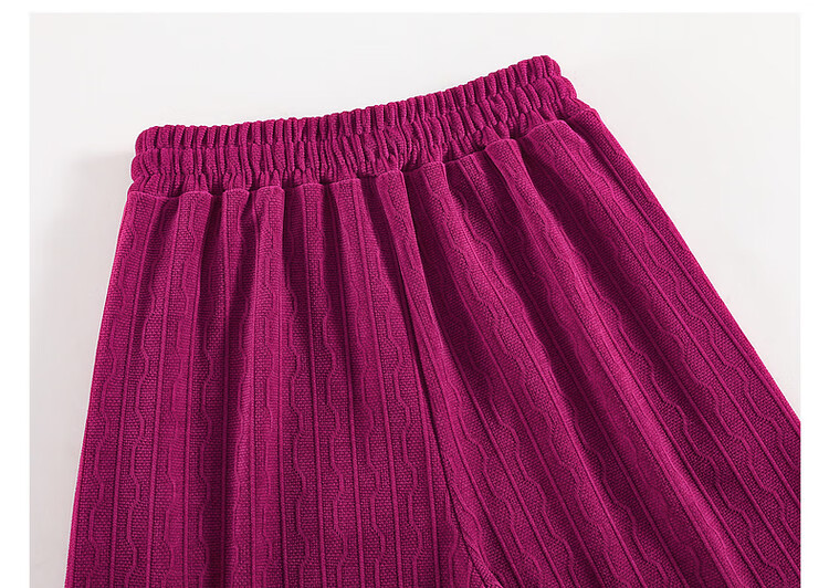 Dme [Flowing Water Pattern Drawstring Wide-Leg Pants], Mid-Rise Loose Slightly Elastic Long Trousers, Drawstring Women's Casual Pants 11