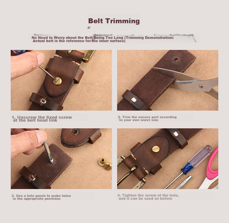 JEEP SPIRIT Men's Genuine Leather Belt with Pin Buckle, Business Style Vintage Belt, Birthday Gift Box for Boyfriend Or Husband 19