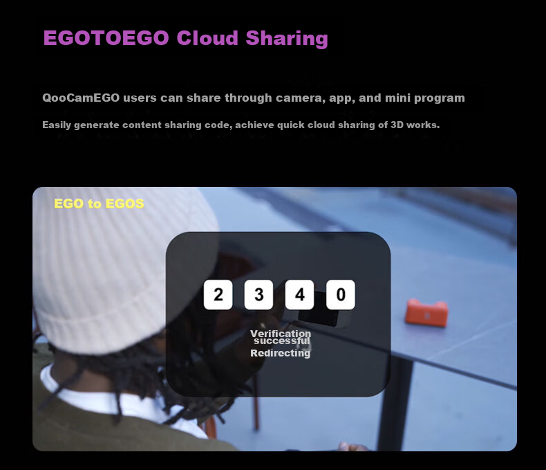 KanDao Sees Cool QooCam EGO Instant View 3D Camera, Dual-Lens 4K Action Camera VR Compatible, 3D Instant Capture, Sees Technology 3D Camera, Black 24