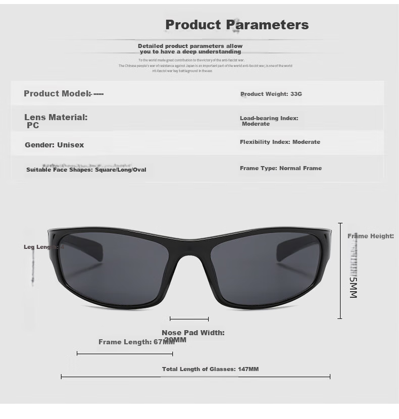 LOVECRAFT New Outdoor Sports Sunglasses, Model 9937, Black Frame with Gray Lenses, Specially Designed for Men And Women's Cycling And Running 2