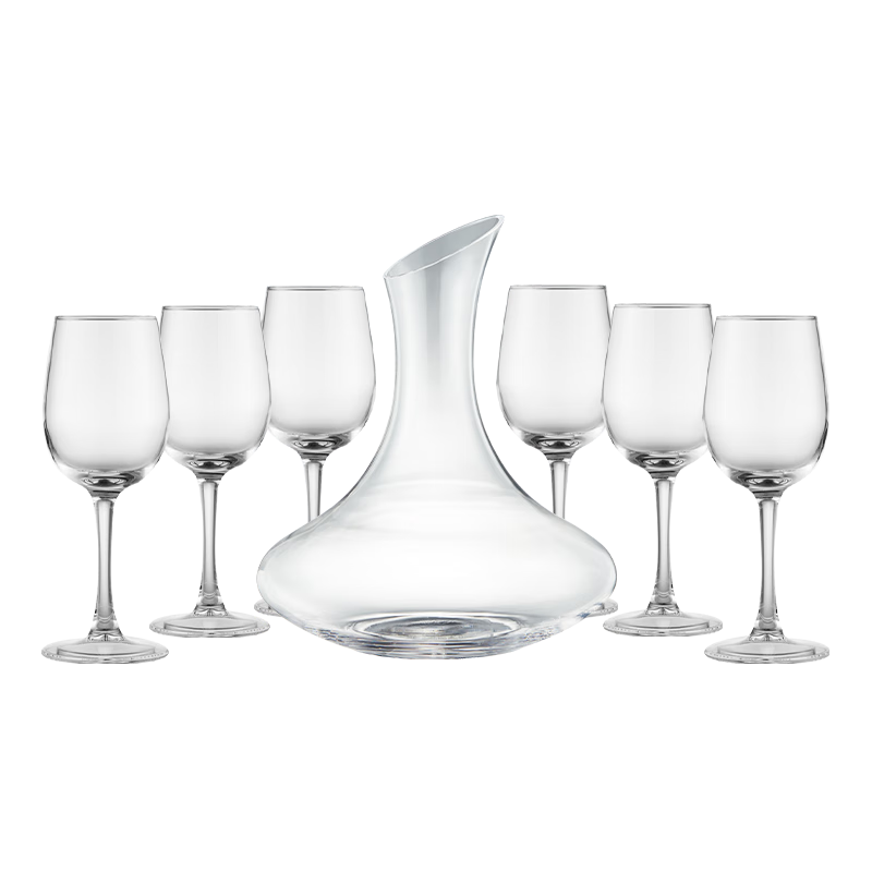 JD Original Wine Set, Stylish Stemware for Red And White Wine, Aerator, 7-Piece Set, Mid-Autumn Festival Gift