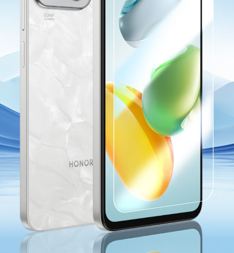ESCASE Tempered Glass Screen Protector for Honor Play 60 Plus, Full Coverage Ultra-Thin HD Film, Shatterproof Anti-Fingerprint Protective Film for Honor Play 60 Plus Smartphone 2