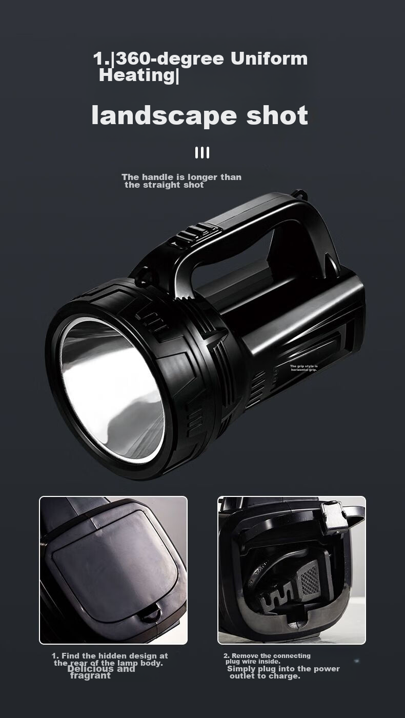 DP LED High-Intensity Long-Range Searchlight, Night Fishing Light, Fishing Lamp, Flashlight, Long Battery Life, High Brightness Emergency Light 7063 6