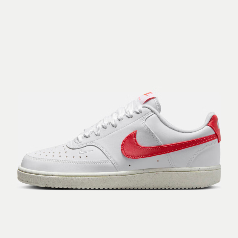 NIKE Women's Casual Shoes W NIKE COURT VISION LO NN Sneakers HV5246-100 White And Red, Size 38 1