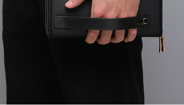 SEPTWOLVES Men's Clutch Wallet Genuine Leather Card Holder Large Capacity Anniversary Birthday Gift for Boyfriend Husband 11