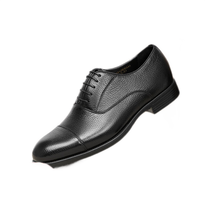 Goldlion Men's Shoes, Business Formal Shoes, Fashionable Lightweight Lambskin Oxford Shoes, G521410506AAA, Black, Size 43