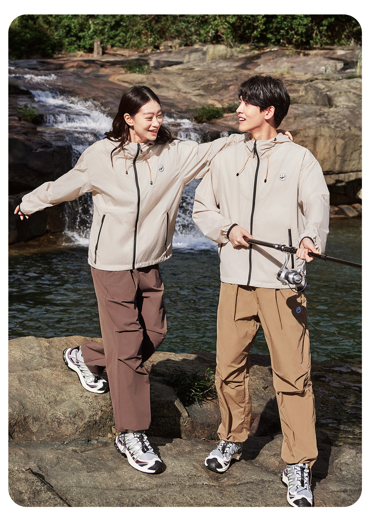 CAMEL Panda Series - Lightweight Sun Protection Jacket for Men And Women, Outdoor Sports Wear with Wide Black Rubber Brim Hat, New Summer Outerwear 20